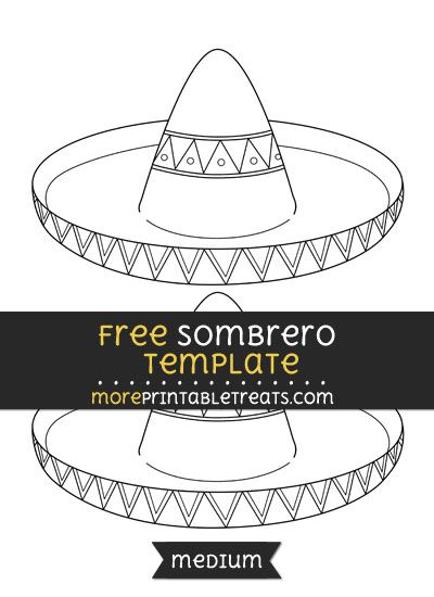 Free Sombrero Template - Medium Taco Hat Diy, Sombrero Headband Craft, Paper Sombrero Diy, Free Sombrero Printable, How To Make A Sombrero Out Of Paper, Sombrero Printable Free, Sombrero Craft For Kids, Sombrero Template Printable, Diy Sombrero Mexican Hats