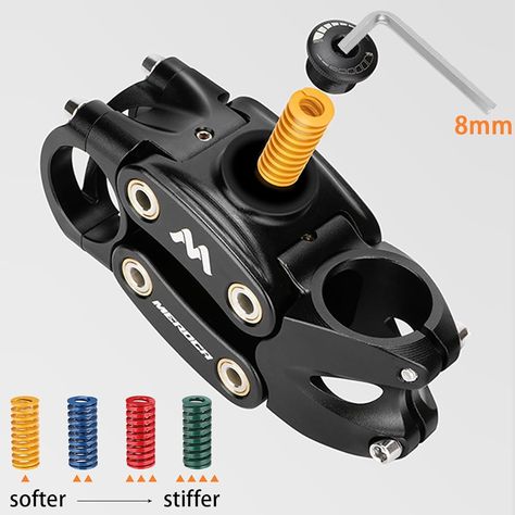 Amazon.com : MEROCA Suspension Stem for Bikes, Shock-Absorbing Bicycle Handlebar Stem, Bike Stem Mountain Bike Stem Short Handlebar Stem for Road Bikes, MTB, BMW, Gravel Bikes, Ebike : Sports & Outdoors Gravel Bikes, Suspension Bike, Bike Stem, Bicycle Handlebars, Gravel Bike, Road Bikes, Bike Design, Road Bike, Mountain Bike