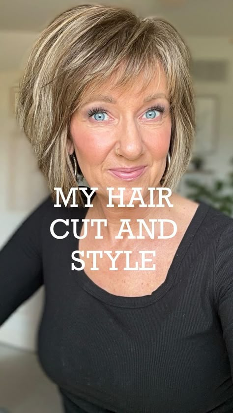 Sonya J Frame🔸 Midlife and Makeup Confidence Booster | The cut and color my daughter did 😘Amazing! @allijo11 Comment 016 for links to the products AND the video on how I cut my bangs. SAVE… | Instagram Barbara Mandrell Hair, Layered Bob No Bangs, Occipital Bone, Short Hair Styles With Bangs, John Wyndham, Scripture Marking, Shoulder Haircut, Mom Haircuts, Blow Hair