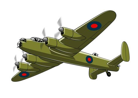 Lancaster Heavy Bomber 1942. WW II aircraft. Vintage airplane. Vector clipart isolated on white. Airplane Clipart, Goodyear Blimp, Airplane Vector, Vintage Airplane, Vintage Airplanes, Wwii Aircraft, Vector Clipart, Lancaster, Vector Art