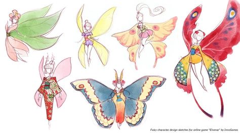 Patterns Architecture, Character Exploration, Mythical Creatures Art, Japanese Patterns, Dessin Adorable, Fantasy Concept Art, Fairy Art, The Fairy, Character Design References