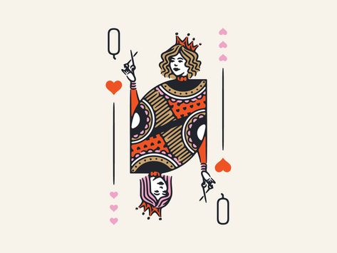 Queen Of Hearts Tattoo, Queen Logo, Queen Of Hearts Card, Card Tattoo Designs, Graphic Design Cards, King Design, Playing Cards Design, Card Tattoo, Killer Queen