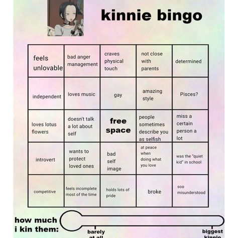 Nana Kinnie Bingo, Amina Core, Character Bingo, Kin Bingo, Fun Templates, Kinnie Bingo, Bingo Template, Self Thought, Nana Osaki