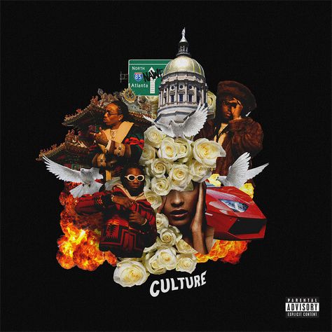 Migos Album Cover, Migos Culture, Quality Control Music, Rap Album Covers, Atlanta Art, Hype Wallpaper, Rap Albums, Hip Hop Albums, Music Album Covers