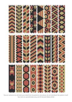 Carrier Pattern, Bead Crochet Patterns, Bead Crochet Rope, Bead Weaving Patterns, Bead Loom Bracelets, Loom Bands, Bead Loom Patterns, Beaded Bracelet Patterns, Beaded Jewelry Patterns