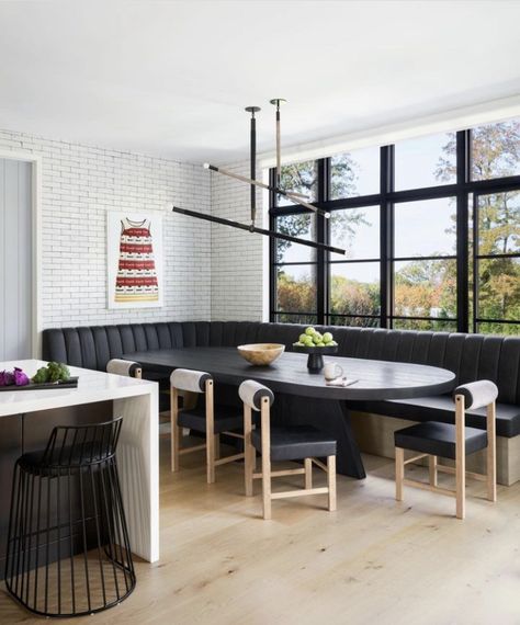 Corner Booth Kitchen Table, Michelle Gerson Interiors, Dining Room Banquette, Thomas Hayes, Banquette Seating In Kitchen, Built In Banquette, Kitchen Banquette, Booth Seating, Built In Seating