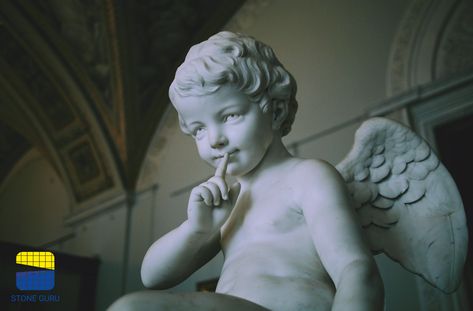 Shhh!…  Don’t tell anyone! The angel of restoration is here to take care of your floor. #StoneGuru #ForTheLoveOfStone Archanděl Michael, Art Floral Japonais, Angel Protector, Cemetery Angels, Classic Sculpture, Angel Guide, Angels Among Us, Angel Statues, Chihuly