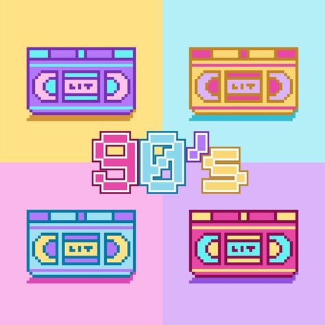 Pixel Cassette, Pixel Art Sticker, Retro Cassette, 8bit Art, Pixel Design, Pixel Perfect, Cd Player, 8 Bit, Sticker Art