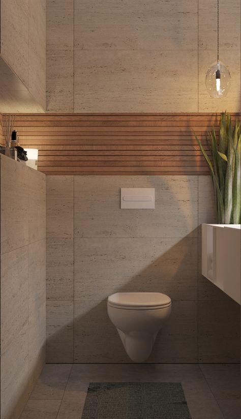 Guest Bathroom Ideas Japandi, Natural Toilet Design, Natural Elements Bathroom, Decorating With Natural Materials, Simple Toilet And Bathroom Design, Natural Bathroom Design Earth Tones, Bathroom Ideas Natural, Modern Wood Bathroom, Simple Toilet