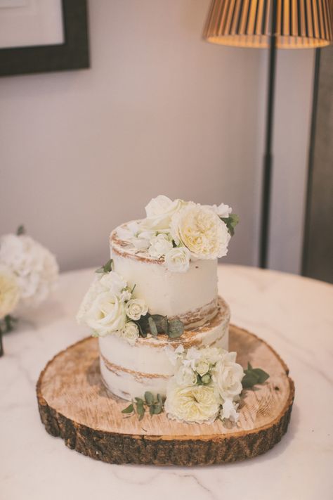 Barely Frosted Wedding Cake, Semi Naked Wedding Cake With Flowers, 2 Layer Wedding Cake, Wedding Cake Semi Naked, Wedding Cake Slice, Drip Wedding Cake, Semi Naked Wedding Cake