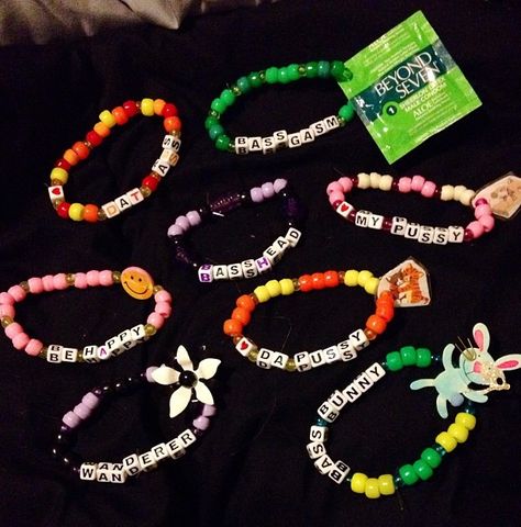 #kandi Rave Candy Ideas, Candy Ideas Rave, Rave Essentials, Rave Candy Bracelets Ideas, Rave Kandi Ideas Edm, Kandi Sayings, Funny Kandi Bracelets Sayings, Rave Kandi Bracelets, Funny Kandi Bracelets