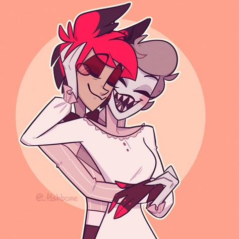 Alastair And Rosie, Rosie X Alastor, Alastor X Rosie, Hazbin Hotel Ships, Walpapers Cute, Radio Demon, Monster Hotel, Alastor Hazbin Hotel, Helluva Boss And Hazbin Hotel