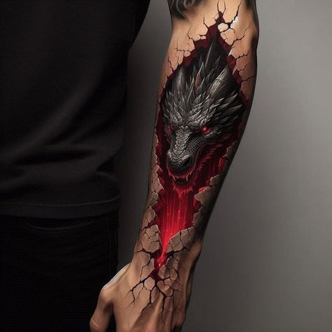 Dragon Tattoos On Arm, Tattoos On Arm, Tato 3d, Dragon Tattoo Back, Fenix Tattoo, Dragon Tattoo Arm, Animal Sleeve Tattoo, Dragon Tattoo Art, Biomechanical Tattoo