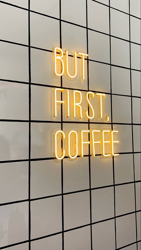 Coffee Neon, Neon Sign Art, First Coffee, But First Coffee, But First, Coffee Break, Sign Art, Neon Sign, Iced Coffee