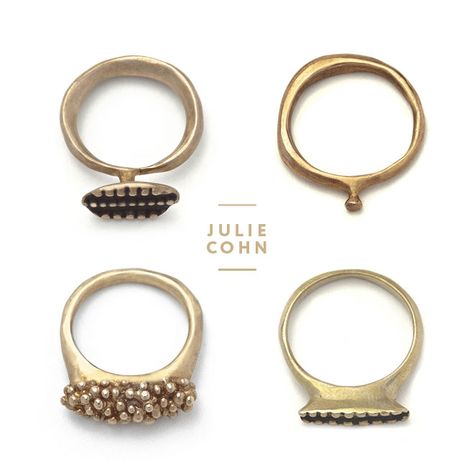 Julie Cohn Julie Cohn Design, Wax Jewelry, Miss Moss, Organic Jewelry, Jewels Rings, Metal Work, Contemporary Jewellery, Jewellery Design, Contemporary Jewelry