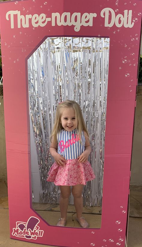 Third Birthday Barbie Theme, Three Year Old Barbie Birthday Party, Barbie Themed 3rd Birthday Party, 3rd Barbie Birthday Party, 4 Year Birthday Party Barbie, Barbie 3rd Birthday Party Ideas, 3 Girl Birthday Party Ideas, Barbie Third Birthday Party, Three-nager Birthday Party