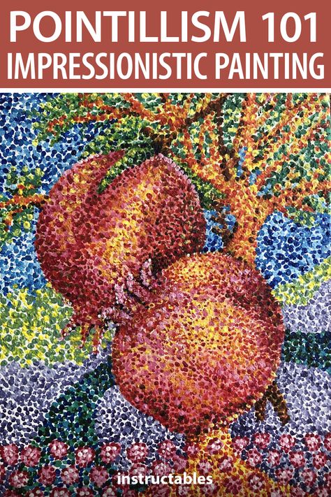 Pointalism Art Ideas, Pointalism Art Easy, Pointillism Art Projects, Pointilism Art, Education Painting, Pointillism Painting, Teen Camp, Squeegee Painting, Pointalism Art