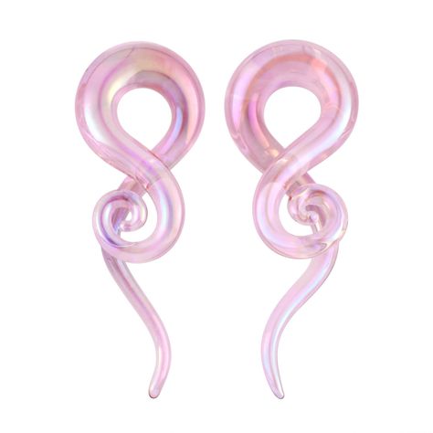 PRICES MAY VARY. Gauges:00g(10mm),1pair. These ear gauges are the perfect accessory for any piercing enthusiast. Crafted from glass, these plugs are designed to last. The unique spiral design adds an extra touch of style to any outfit. Plus, the vibrant colors will make you stand out from the crowd.Whether you’re looking for a subtle statement or a bold statement, these ear gauges are sure to make a statement. Get your Glass Handcrafted Spiral Taper Plugs today and show off your unique style! Pl Cute Gauges Small, Girls With Gauges, Pretty Gauges, Pretty Plugs, Gauges Earrings, Piercings Jewelry, Ear Stretching, Tapers And Plugs, Piercing Inspo