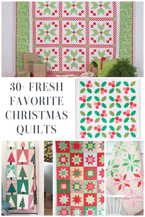 Over 30 Favorite Christmas Quilts | Quilting | Diary of a Quilter Diy Christmas Stocking Pattern, Christmas Tree Quilt Block, Modern Christmas Quilt, Quilt Decor, Tree Quilt Block, Diary Of A Quilter, Baby Quilt Tutorials, Christmas Quilt Blocks, Beginning Quilting