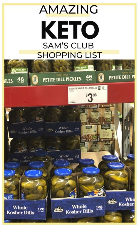 Looking for the best keto products at Sam's Club? Our Top Keto Sam’s Club Shopping List is your essential guide, packed with top keto items to make your trip to the local warehouse club a breeze. Sams Club Shopping, Warehouse Club, Sam’s Club, Sams Club, Grocery Items, Dill Pickle, Shopping List, Make It Simple