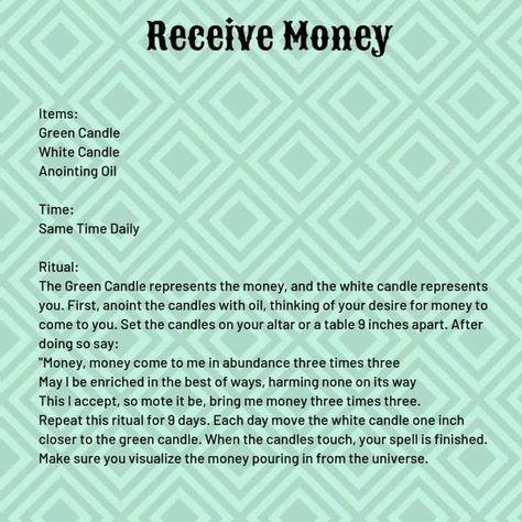 Magic Spell Words, Money Candle Spell, Money Spells Magic, Powerful Money Spells, Manifestation Spells, Money Prayer, Witchcraft Spells For Beginners, Hoodoo Spells, Money Spells That Work