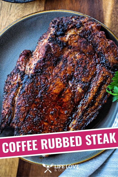 Coffee Crusted Steak, Bbq Dinners, Dry Rub For Steak, Coffee Rubbed Steak, Steak Rub, Steak Dinners, Homemade Rubs, Coffee Rub, Steak Rubs