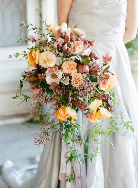 Spring Bridesmaid Bouquets, Bouquets For Wedding, Vintage Bouquet, Bridesmaid Bouquets, Cascade Bouquet, Colorful Bouquet, Bouquet Of Flowers, Bridal Flowers, Flower Bouquet Wedding