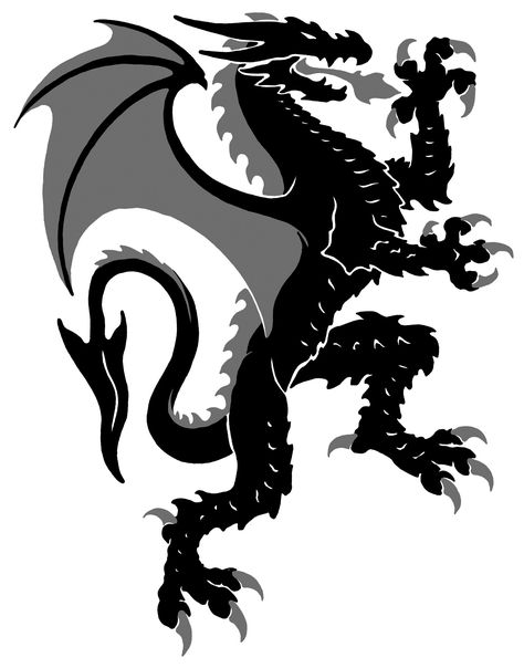 Dragon Heraldry 06 Dragon Crest Design, Dragon Coat Of Arms, Dragon Heraldry, Heraldic Dragon, Dragon Sigil, Dragon Crest, Dragon Emblem, Dragon Medieval, Black Dragon Tattoo