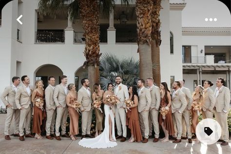 Tan Tuxedo Wedding, Fall Desert Wedding, Brown Groomsmen Suits, Brown Suit Wedding, Tan Groomsmen Suits, Tan Suit Wedding, Tan Groomsmen, Khaki Wedding, Fall Desert