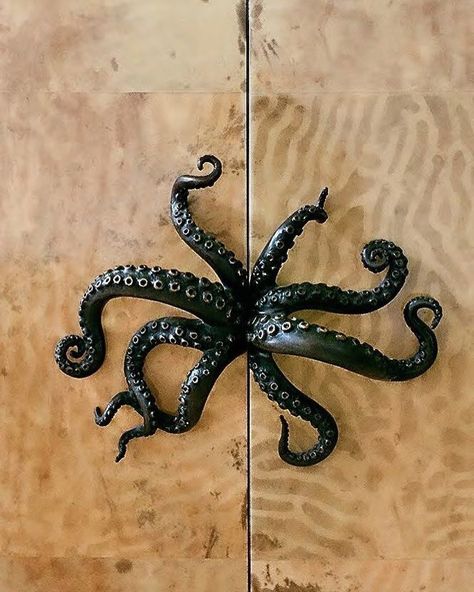 8,396 Likes, 89 Comments -     (@homesweethell) on Instagram: “Octopus door pull ” Alexander Lamont, Interesting Thoughts, Idee Cricut, Sea Witch, Closet Door, Cabinet Handle, Wooden Floor, Cabinet Pulls, Bathroom Cabinet