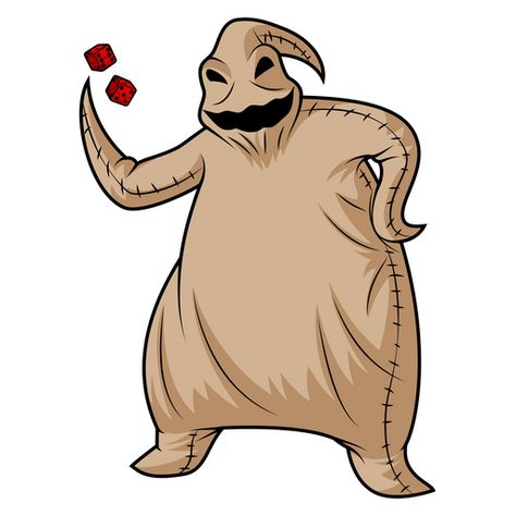 Oogie Boogie is the villain that so strongly resembles a revived sack with head, arms, and legs. He is also a gambling addict who loves to play dice when someone's life is at stake. The Disney... Mr Oogie Boogie, Gambling Addict, Cartoons Stickers, Soda Sticker, The Nightmare Before Christmas Oogie, Art Room Doors, Nightmare Before Christmas Oogie Boogie, Nightmare Before Christmas Drawings, Baby Disney Characters