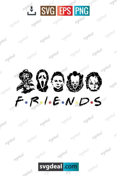 Horror Friends Svg Horror Friends Svg, Horror Friends, Halloween Friends, Friends Svg, Free Halloween, Personal Project, Start Now, File Free, Craft Fair