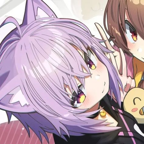 • Discord | cult :3 Hololive Matching Icons, Hololive Pfp, Okayu Nekomata, Hololive Icons, Nekomata Okayu, Matching Pfp's, Kawaii Core, Anime Best Friends, Matching Profile Pictures