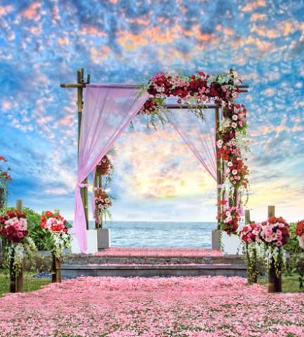 AllenJoy photography backdrop store Beautiful wedding background It's for love Wedding Background Wallpaper, Spring Wedding Outfit, Beach Wedding Arch, Simple Beach Wedding, Wedding Background Images, Summer Beach Wedding, Theme Nature, Wedding Venues Beach, Weddings By Color