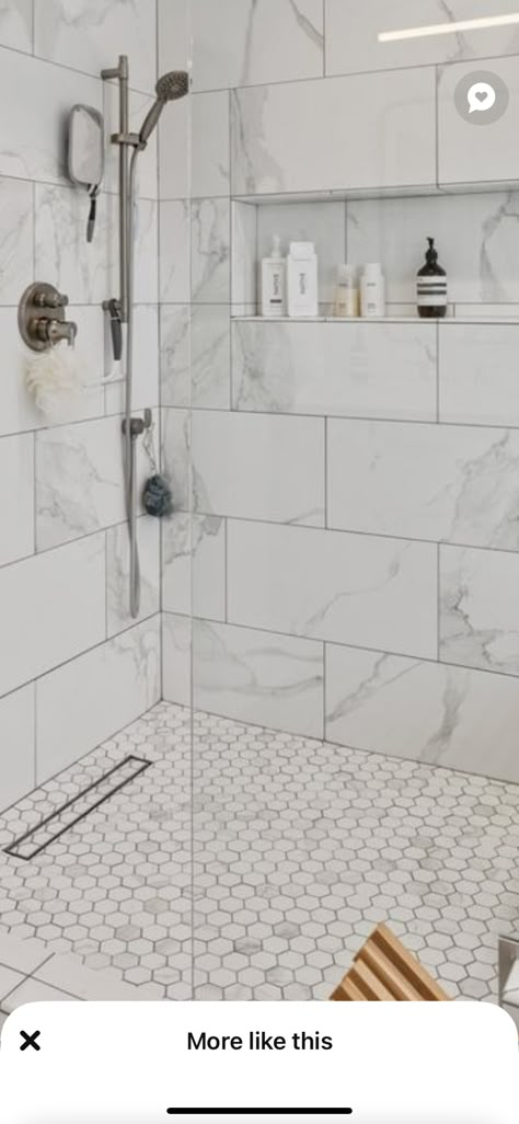 Tiled Stand Up Shower Ideas, Tile Stand Up Shower Ideas, Tiled Walk In Showers No Door, Simple Tile Shower Ideas, Bathroom Shower Tile Ideas 2024, Accent Tile In Shower Ideas, Walkin Shower Tile Ideas, Big Tile In Shower, Master Shower Design