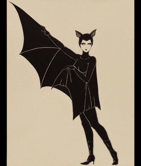 655 Likes, 4 Comments - Glenn Barr ⚡️Detroit⚡️ (@glbarr) on Instagram: “Wally Wood” Bat Illustration, Bat Woman, Wally Wood, Vampire Drawings, Black Planet, Bat Costume, Posca Art, Spooky Tattoos, Warrior Queen