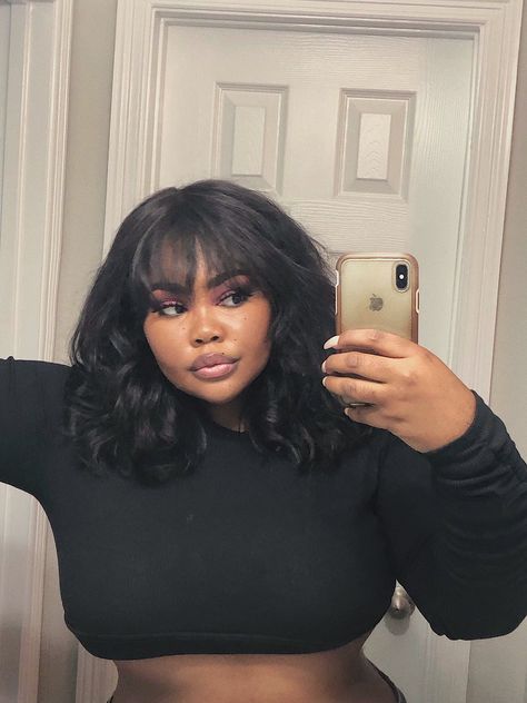 Bangs Hairstyle, Baddie Outfit, Foto Poses, Baddie Hairstyles, Grunge Hair, Wig Styles, Black Girls Hairstyles, Aesthetic Hair, Curly Hair Styles Naturally