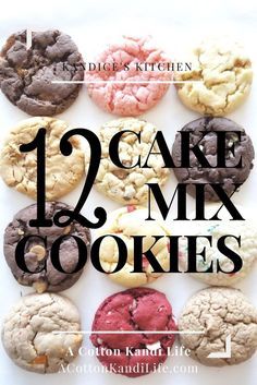 White Cake Mix Cookies Recipes, Cookie Combinations, Peanut Butter Cake Mix Cookies, Champagne Cookies, Heath Bar Cookies, Lemonade Cookies, Grasshopper Cookies, Butterfinger Cookies, Cookie Mixes