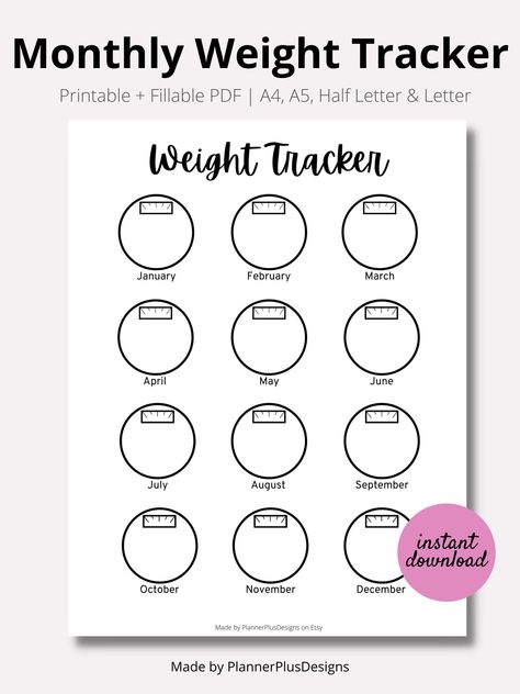 Monthly Weight Tracker, Diy Fitness Journal, Vsg Meals, Tracker Free Printable, Diy Fitness, Workout Journal, Prek Ideas, Diet Tracker, Goodnotes Template