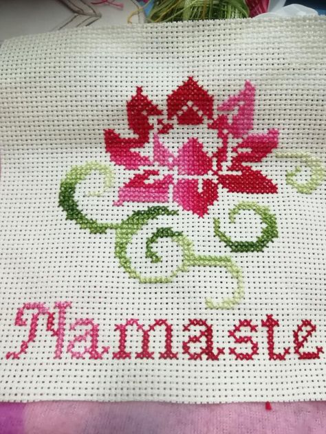 #namaste #zen #yoga #meditation Zen Yoga, Namaste Yoga, Yoga Meditation, Namaste, Counted Cross Stitch, Zen, Meditation, Craft Ideas, Cross Stitch