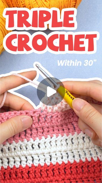 How To Triple Crochet, Triple Crochet, Granny Love, Front Post Double Crochet, Crochet Lovers, Crochet Kit, 1k Views, Half Double Crochet, The Double