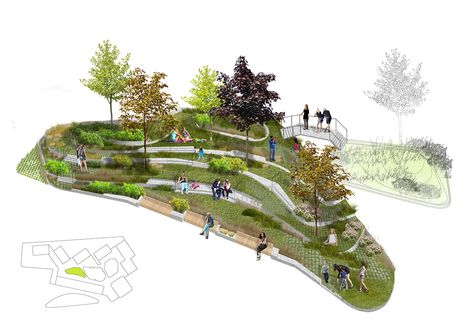 Recycler Diy, Urban Spaces Design, Residential Landscape Design, Green Infrastructure, Landscape Architecture Diagram, Urban Design Graphics, Landscape Design Drawings, Residential Landscape, Campus Design