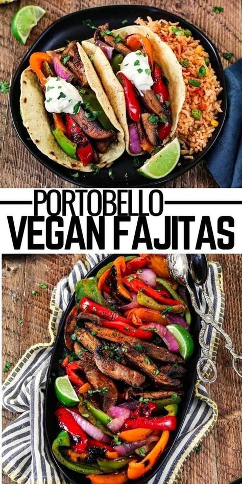 Desert Boards, Fajita Sauce, Healthier Dinners, 2023 Meals, February Recipes, Vegan Fajitas, Meatless Mains, Vegan Taco, Vegetarian Recipes Dinner Healthy