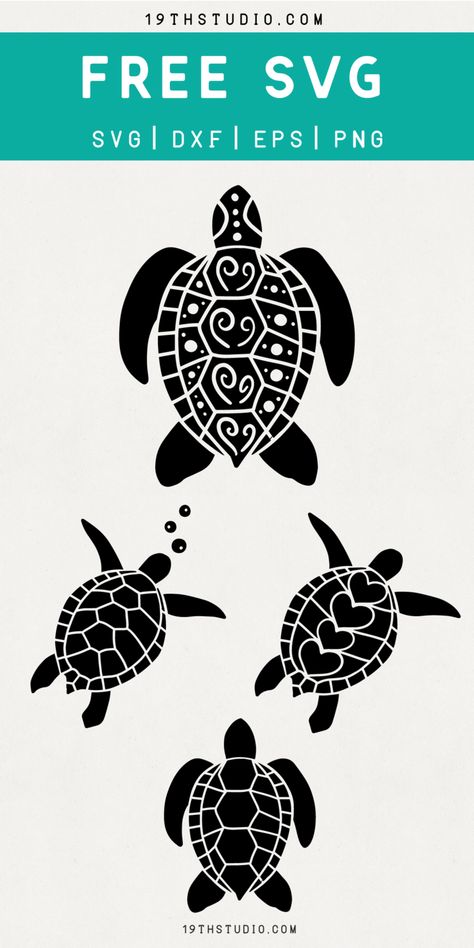 Wallpaper Trippy, Cricut Animals, Turtle Silhouette, Brand Symbols, Projets Cricut, Turtle Tattoo, Image Svg, Mandalas Drawing, Cricut Free