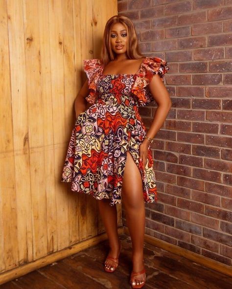 Short Ankara Dresses Classy For Church, Latest Gown Styles, Short Gown Styles, Ankara Short, Ankara Short Gown Styles, African Print Dress Ankara, Ankara Fashion, Afrikaanse Mode, African Wear Dresses