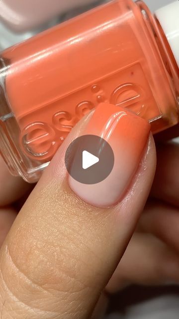 essie on Instagram: "take a bite out of this juicy peach jelly ombré mani

featuring shades:
☁️ gel couture shade ‘sheer fantasy’
🍑 ‘check in to check out’

@abe.nailbabe" Nail Polish Ombre, Nail Polish Art Designs, Peach Jelly, Juicy Peach, Gel Couture, Nail Polish Art, Essie Nail Polish, Essie Nail, Nail Polishes