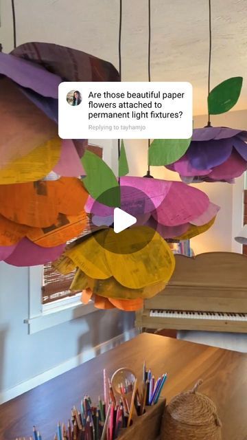 Paper Flower Lights, Flower Lamps, Newspaper Flowers, Flower Petal Art, Battery Operated Led Lights, Flower Lamp, Best Craft, Craft Rooms, Kid Room