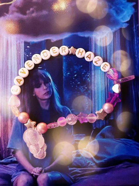 Lavender Haze • Taylor Swift Friendship Bracelet • Eras Tour • Midnights • Swiftie Gift • Purple Moons • Purple Beads • Glitter Cloud Charm Eras Bracelet, Eras Tour Midnights, Taylor Swift Friendship Bracelet, Midnights Era, Taylor Swift Inspired, Lavender Haze, Bracelet Inspo, Purple Beads, Purple Sparkle