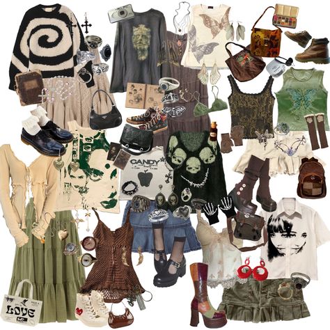 Fairycore Grunge Outfit Ideas, Fairycore Clothes Grunge, Fairy Core Clothes Grunge, Cottagecore X Grunge, Retro Core Outfits, Fairy Core Grunge Outfits, Estilo Fairy Core, Dream Core Outfits, Fairygrunge Outfit Ideas