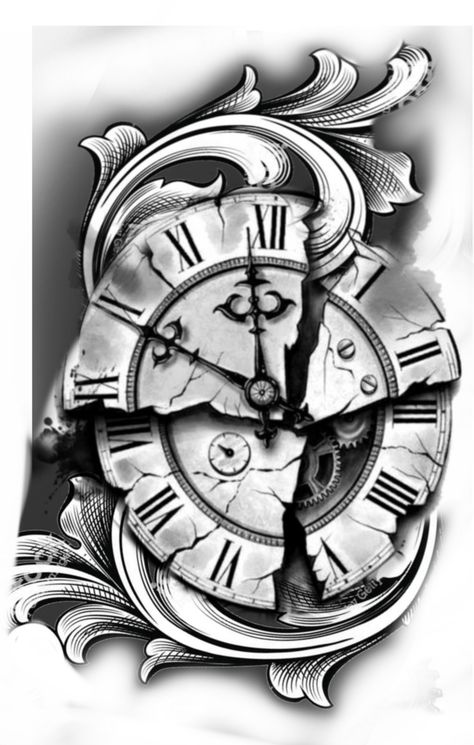 Clock Tattoo Design For Men, Old Clock Tattoo, Clock Tattoo Ideas, Pocket Watch Tattoo Design, Hahaha Joker, Clock And Rose Tattoo, Scroll Tattoos, Watch Tattoo Design, Clock Drawings